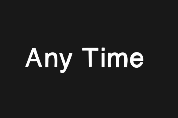 Any Time: The Clean Sans Serif Font for Polished Brand Visuals