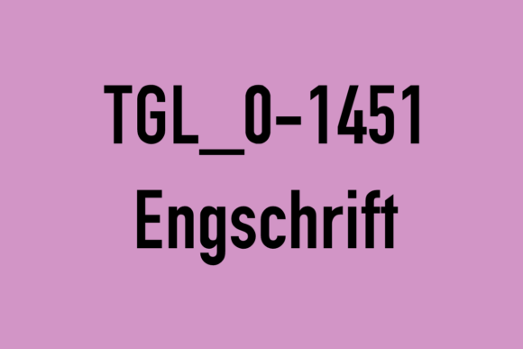 TGL_0-1451 Engschrift: A Condensed Sans Serif for Modern Branding